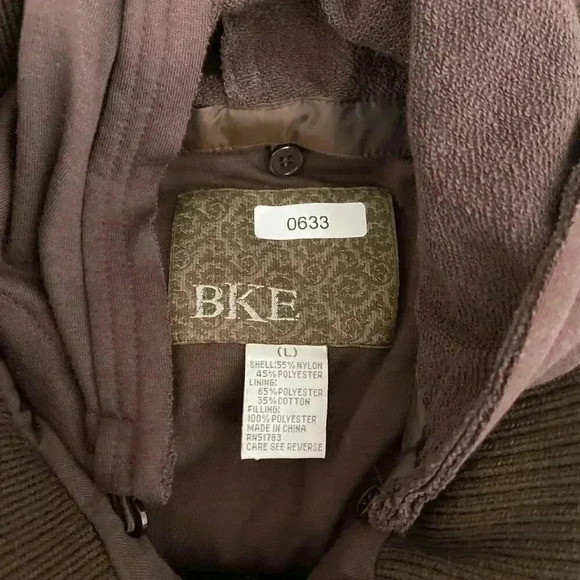 BKE Women's Brown Quilted Puffer Vest Hooded Large Y2K Gorpcore - Picture 4 of 5